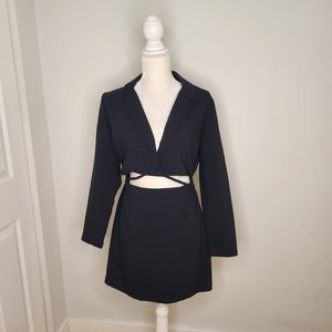 Abercrombie, Cropped Blazer Dress, Black